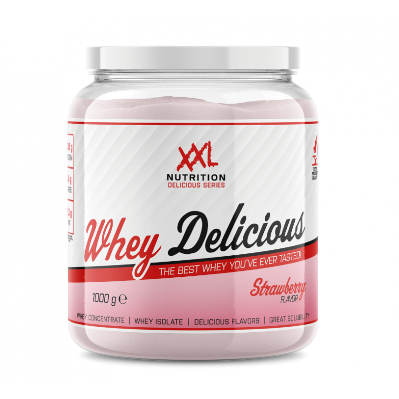 XXL Nutrition Whey Delicious - Aardbei -1000 gram