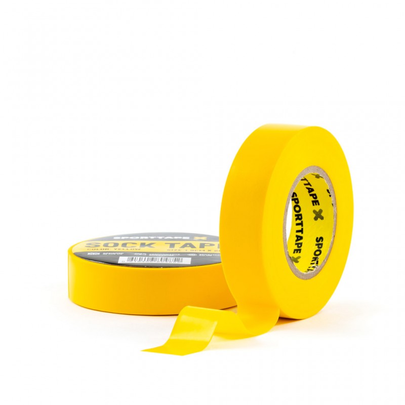 Sokkentape - 19mm x 20 mtr - Geel - per stuk