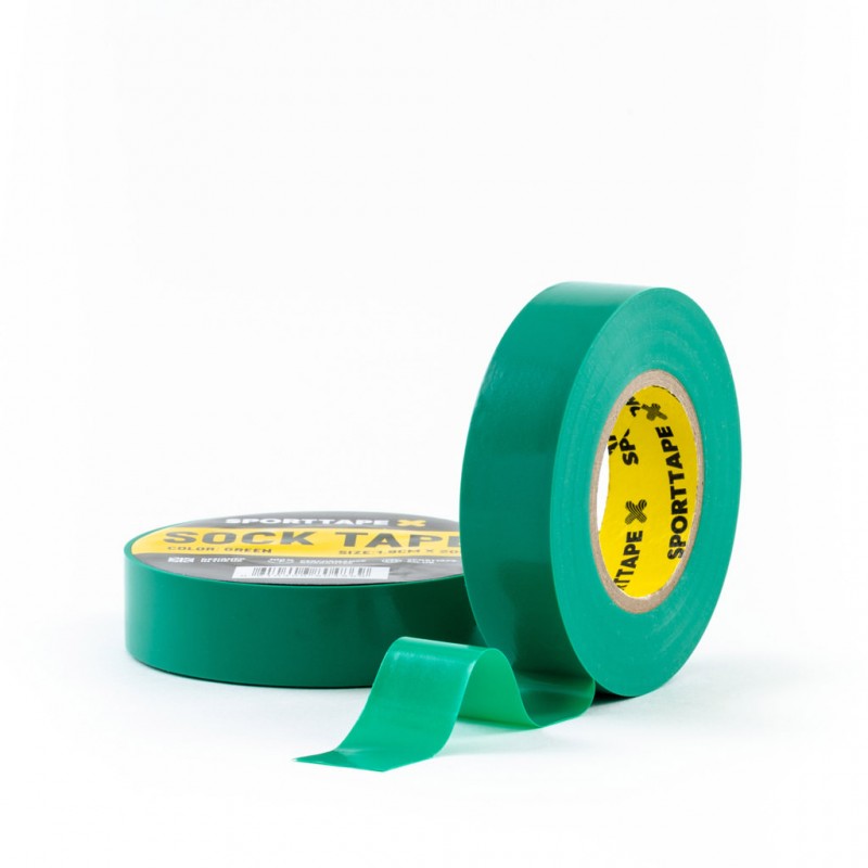 Sokkentape - 19mm x 20 mtr - Groen - per stuk