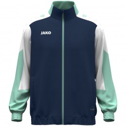 JAKO Geweven Jas Dynamic - Marine/Wit/Munt