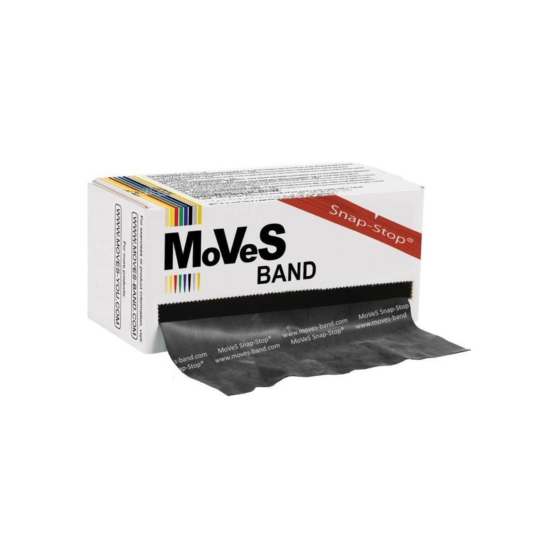 MoVeS Latex Oefenband 5,5 Mtr - Special Zwaar - Zwart