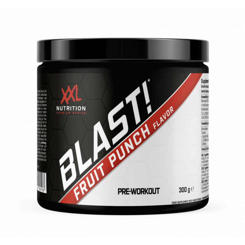 XXL Nutrition Blast! Pre Workout - Fruit Punch - 300 gram